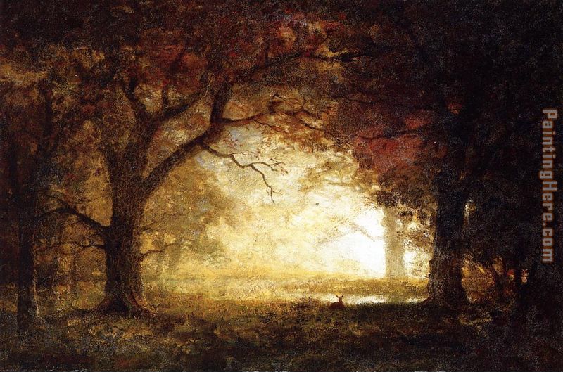 Albert Bierstadt Forest Sunrise